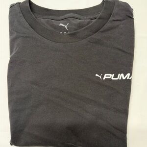 Puma Black Short Sleeve Tee with White Logo